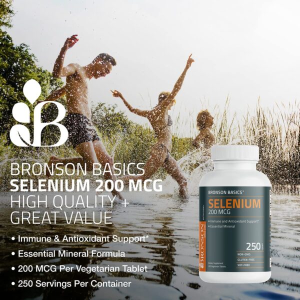 Frasco de Bronson Selenium 200 mcg
