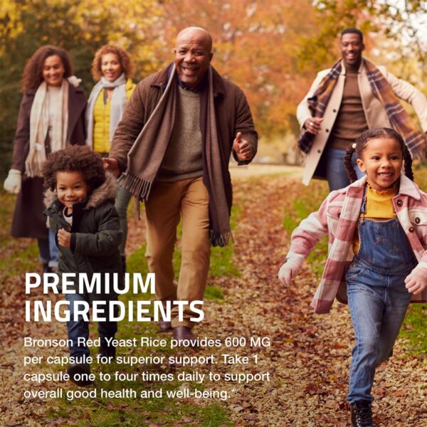 Bronson suplemento arroz rojo levadura etiqueta envase