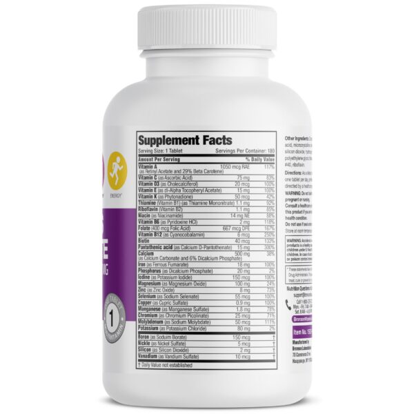 tabletas multivitaminicas Bronson para mujeres activas