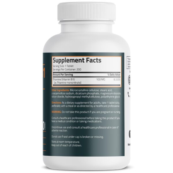 Bronson vitamin b1 100mg información etiqueta