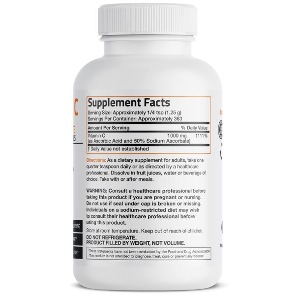 Etiqueta de Bronson Vitamina C en polvo