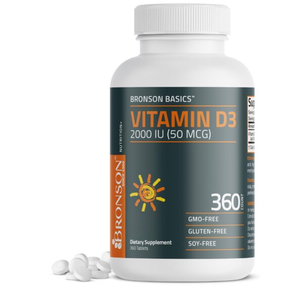 Bronson Vitamina D3 2000 UI caja frontal