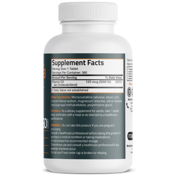 Version 1.0.0 Bronson Vitamina D3 5000 UI detalles del envase