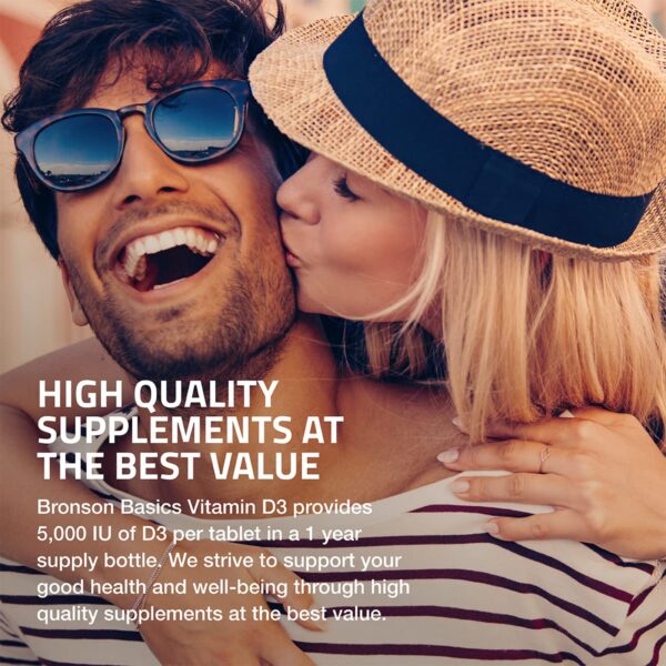 Bronson Vitamina D3 5000 UI tabletas a detalle