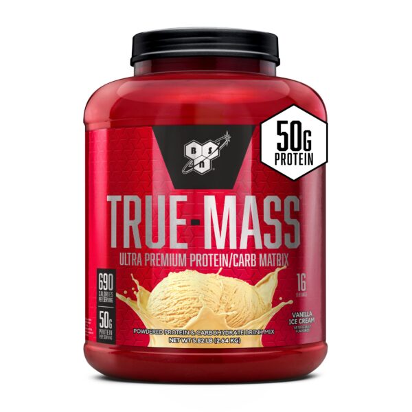 Frente del envase BSN TRUE-MASS