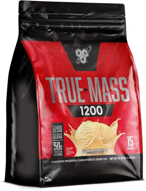 Etiqueta nutricional en BSN TRUE-MASS