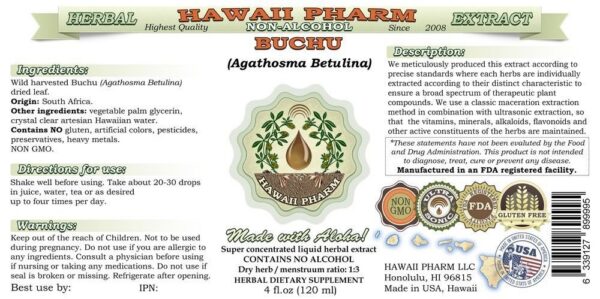 Buchu extracto herbal natural hoja seca certificada