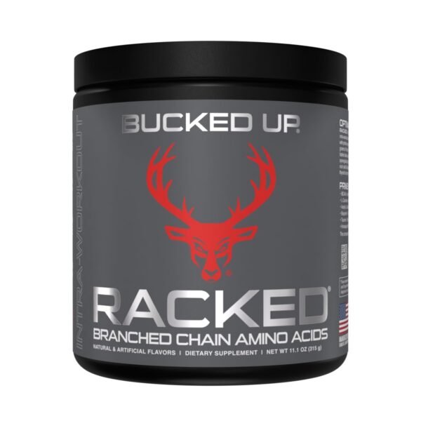 Version 1.0.0 Frasco Bucked Up BCAA RACKED con sabor Blood Raz
