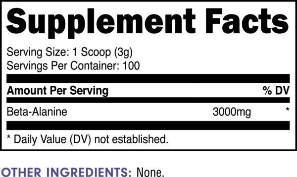Etiqueta del producto Bucked Up Beta Alanine
