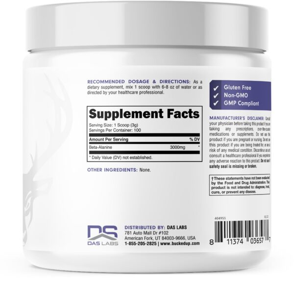 Polvo en recipiente Bucked Up Beta Alanine