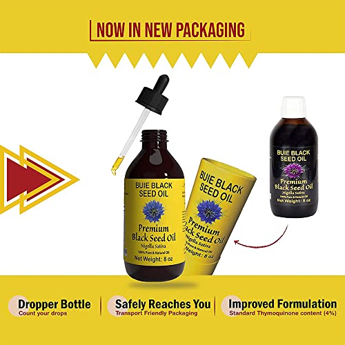 Buie Black Seed Oil botella lateral