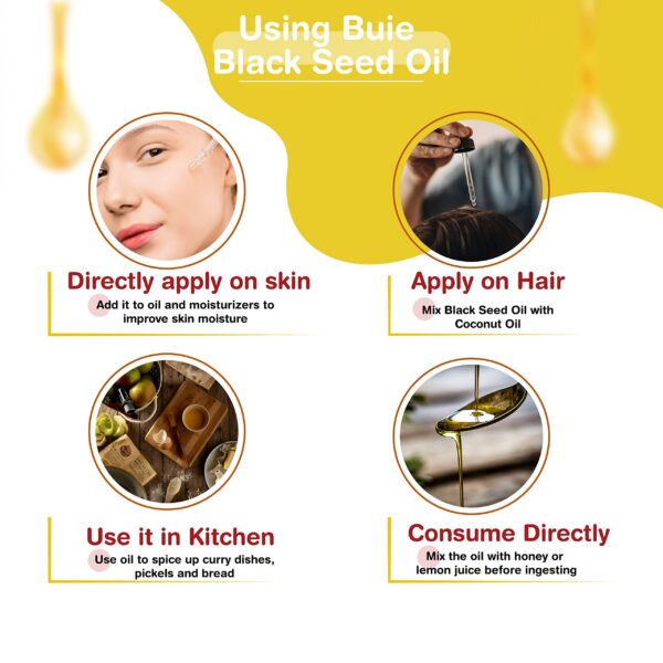 Version 1.0.0 Buie Black Seed Oil etiqueta nutricional