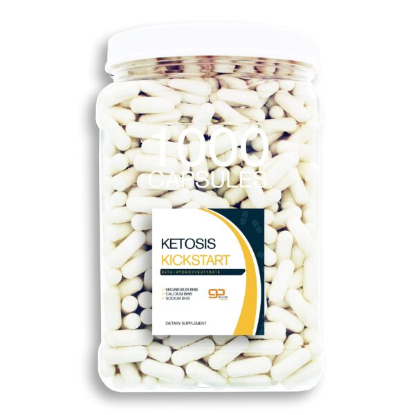 Frasco cuadrado con cápsulas BHB