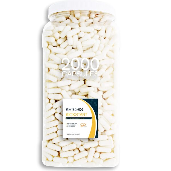 Frasco cuadrado transparente de Ketosis Kickstart