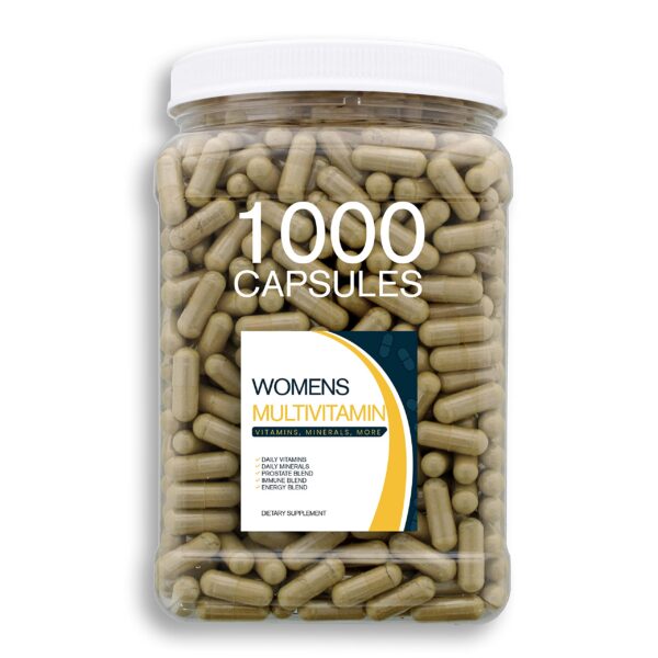 Frasco Bulk Buy multivitamínico mujer 1000 cápsulas transparente