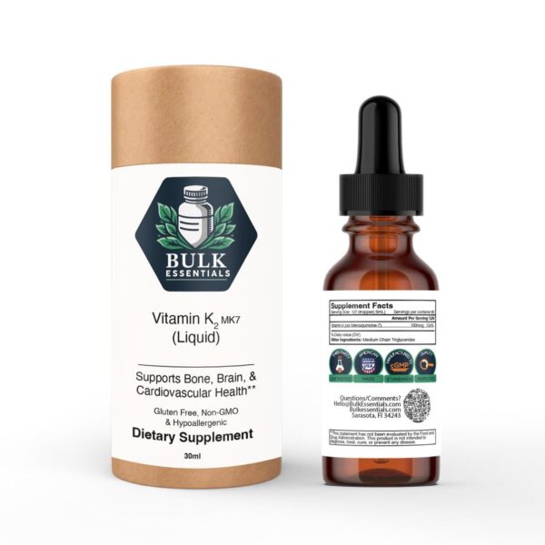 Version 1.0.0 Etiqueta de Vitamina K2 MK-7 con gotero