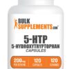 Frente de etiqueta BulkSupplements 5-HTP 200 mg cápsulas