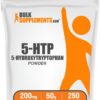 Version 1.0.0 Polvo 5-HTP BulkSupplements frasco