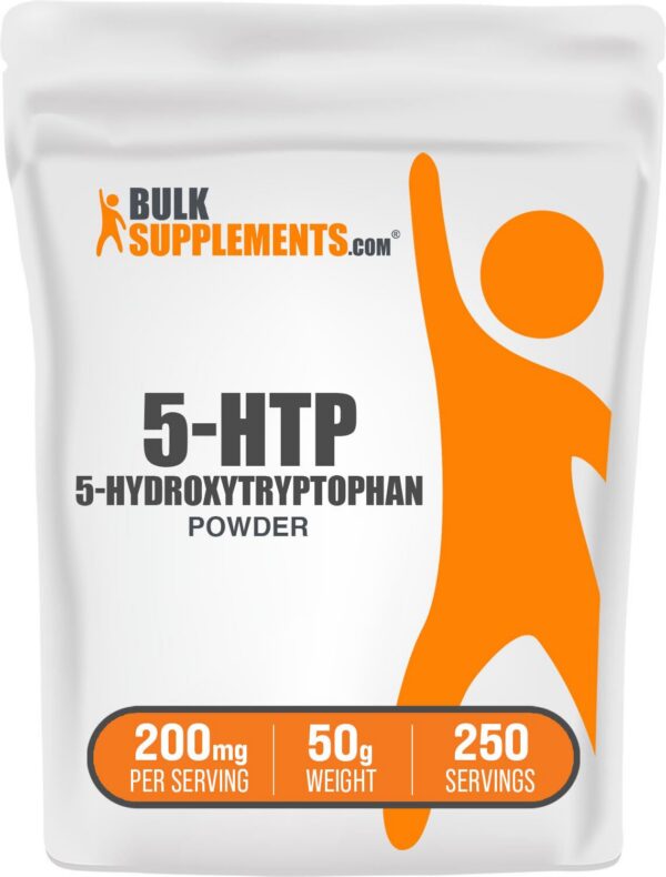Version 1.0.0 Polvo 5-HTP BulkSupplements frasco