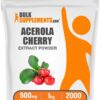 Version 1.0.0 Frente del frasco BulkSupplements Acerola Polvo