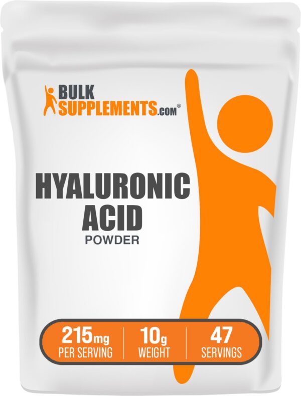 Frasco de polvo de ácido hialurónico BulkSupplements