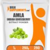 Frasco de polvo de amla con etiqueta BulkSupplements