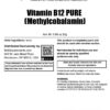 Version 1.0.0 Etiqueta del producto B12 methylcobalamin polvo
