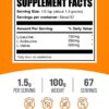 Etiqueta de BCAA BulkSupplements 3:1:2