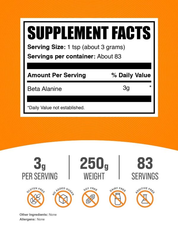 Etiqueta de Beta-Alanina BulkSupplements