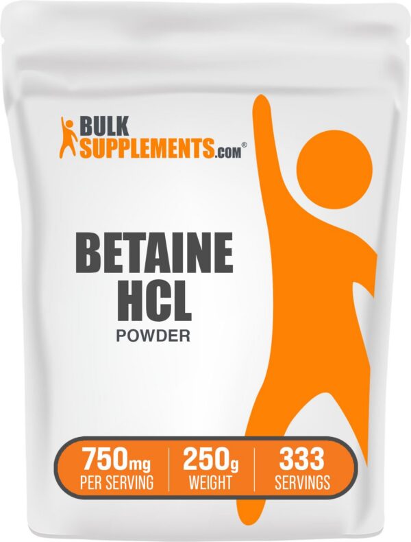 Polvo Betaine HCl BulkSupplements - frente