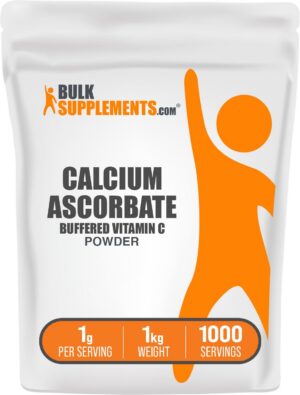 Frente del envase BulkSupplements Calcium Ascórbato 1 kg