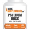 Version 1.0.0 Botella de cápsulas de fibra psyllium BulkSupplements 240 unidades veganas
