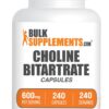 Frente de BulkSupplements Choline Bitartrate cápsulas