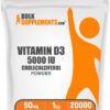 Polvo Vitamina D3 BulkSupplements frente