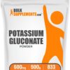 Envase frontal de BulkSupplements gluconato de potasio