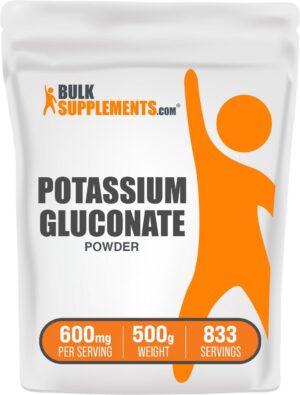 Version 1.0.0 Envase frontal de BulkSupplements gluconato de potasio