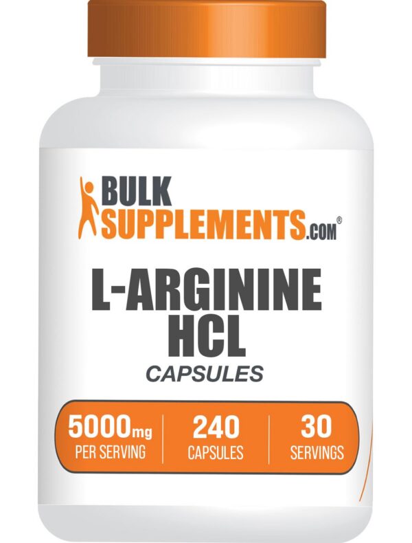 Cápsulas BulkSupplements L-Arginine HCl - frente