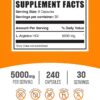 Etiqueta del producto BulkSupplements L-Arginine HCl