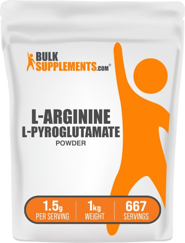 Frente del producto BulkSupplements L-Arginine L-Pyroglutamate polvo