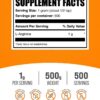 Etiqueta del producto L-Arginina BulkSupplements.com