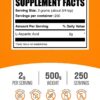 Etiqueta del producto BulkSupplements L-Aspartic Acid