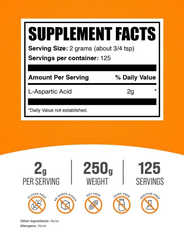 Version 1.0.0 Etiqueta del producto BulkSupplements L-Aspartic Acid