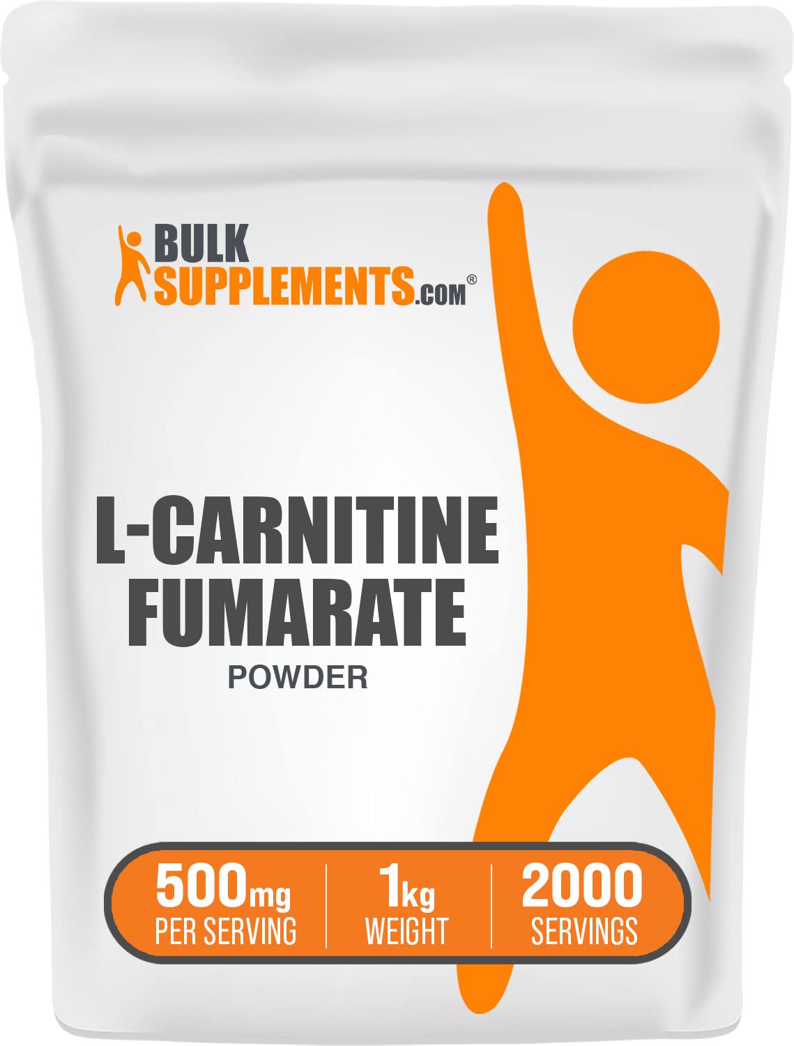 BulkSupplements L-Carnitine Fumarate Powder, 500 mg
