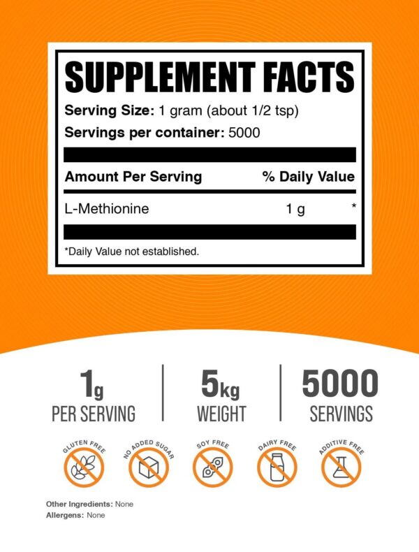 Etiqueta de L-Methionine Powder BulkSupplements