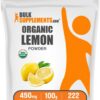 Polvo de limón BulkSupplements en envase de 100 g