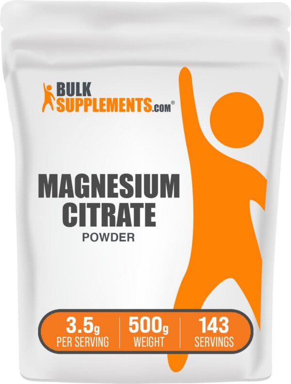 Frasco de BulkSupplements Magnesio Citrato