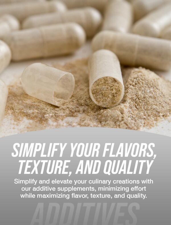 Envase de polvo con etiqueta detallada