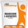 Frasco BulkSupplements magnesio L-aspártato en polvo