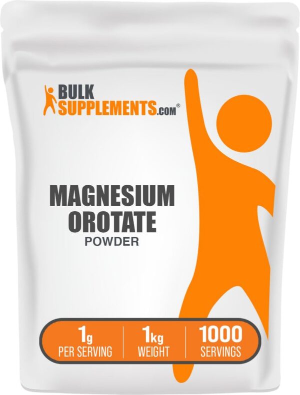 Polvo de magnesio orotato BulkSupplements en frasco