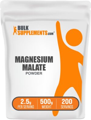 BulkSupplements Magnesio Malato polvo frasco frontal
